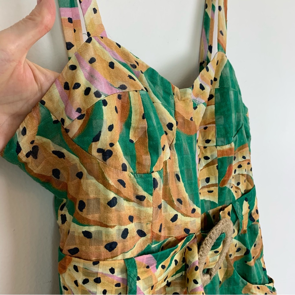 FARM Rio Green Banana Print Sundress with Yellow Accents - Picture 7 of 16